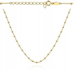 Lovrin Női nyaklánc 585 aranyból, gyémántcsiszolású gömbökkel, 45 cm-es ajándék (lovrin85646)