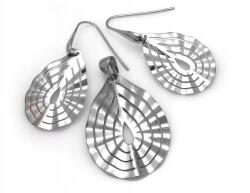 Lovrin Ezüst ékszerszett, 925-ös, nagy lemezes fülbevalóval és medállal, ajándékba (Lovrin)