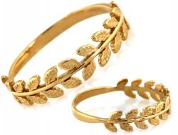 Lovrin Női arany gyűrű 585 modern 14k finom levél minta r 17 (62107501)