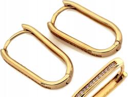 Lovrin Arany női fülbevaló 585 elegáns minden alkalomra ovális cirkónia kövekkel (Lovrin)