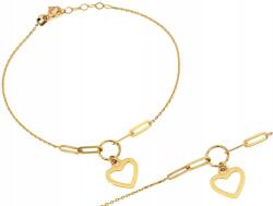Lovrin Arany 585 láncos karkötő szív alakú, függőlemezzel 1.24g (58655915)