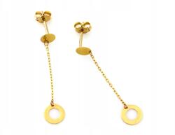 Lovrin Arany fülbevaló 585 akasztós karika stekkeres (tűzős) zárral, kövek nélkül, látványos ajándék