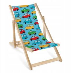 Allbag Kék Fa Napágy Gyerekeknek Autós Mintával, Állítható Háttámlával (PŁACHTA 158)