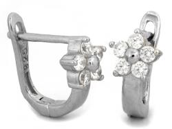 Lovrin 925-ös ezüst fülbevaló cirkónia virággal 11, 4x6, 5mm 2, 12g (62119372)