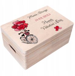 Creative Deco Valentin-napi gravírozott doboz ajándék kívánságokkal a szeretett személynek 30x20 (JANCDSD130CUSTOMLOVEBIKECOLOURBOXFBM)