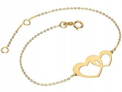 Lovrin Arany karkötő 585, két összekapcsolódó szív, elegáns design, ajándékba, 14k (Lovrin 68213)