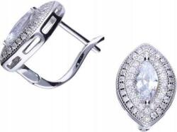 Lovrin Ezüst fülbevaló 925-ös angol kapcsos cirkóniával 4, 30g egyedi mintás ajándék (Lovrin 46827)