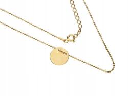 Lovrin Ezüst nyaklánc 925 aranyozott, kör alakú medállal, divatos minta ajándékba (Lovrin 64436)
