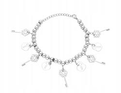  Ezüst színű karkötő sebészeti acélból (8791)