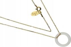 Lovrin Ezüstözött, aranyozott 925-ös nyaklánc kerámia kör alakú medállal elegáns ajándék (Lovrin 53563)