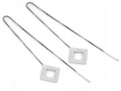 Lovrin Ezüst színű, átfűzős fülbevaló négyzet alakú dísszel, 925-ös finomságú, 1.59g (62218079)