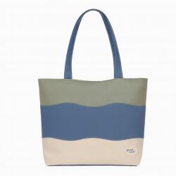  0007 Női vászon shopper táska - nagy kapacitású, vállra akasztható pasztell