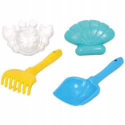 Polesie Homokozó készlet Gereblyék Lapát Formák Homokozó tartozékok 4 db-os (Zestaw do piasku Grabki Łopatka Foremki)