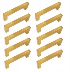 B&B 10 x Klasszikus bútorfogantyú 96 mm arany színű Fém fiókgomb (Z10 U102 L96 BZ)