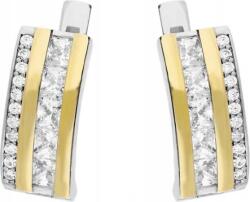 Lovrin Ezüst fülbevaló 925 Elegáns Aranyozott lemezzel, női, ajándék, téglalap alakú (60826696)