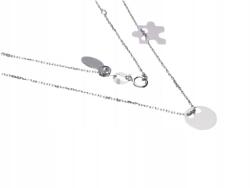 Lovrin 925-ös ezüst női nyaklánc, celebritás stílusú, kör alakú medállal, ajándéknak (Lovrin 64926)