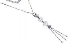 Lovrin 925-ös ezüst női nyaklánc, nyitott szív mintás, divatos függővel (Lovrin 64324)