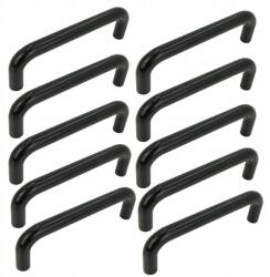 B&B 10 db Fekete bútorfogantyú 96 mm szekrény fogantyú fiókhoz bútorokhoz (Z10 U103 L96 CZ)