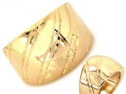 Lovrin Nagy, arany gyűrű 585 széles, mutatós r20 ajándékba, mindennapi viseletre 14kt (Lovrin)