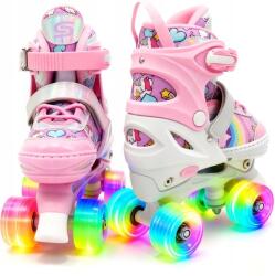 SUOTU Állítható LED-es gyerek görkorcsolya 25-28-as méretben, stabil, lányoknak Suotu (S77)