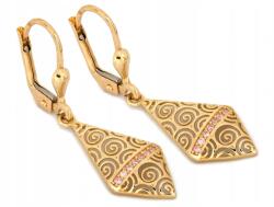 Lovrin Női arany fülbevaló 585 akasztós, 2, 20g, angol kapcsos, stílusos (62957167)