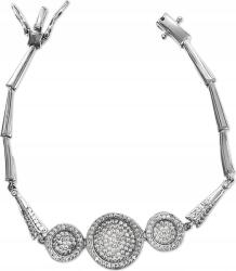 Lovrin Ezüst karkötő 925, elemes, körökkel, modern, divatos design (Lovrin)