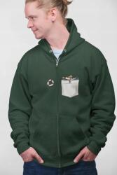  D&b Unisex Hoodie ZIPPO00031 Swimming Erdőzöld-Méret S