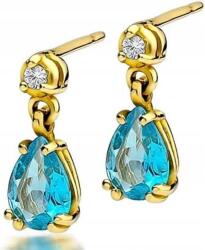 Lovrin Arany fülbevaló 585 topázzal és gyémántokkal, stekkeres, 1, 60g, ajándékba, csavaros (Lovrin)