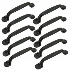 B&B 10 db Fekete bútorfogantyú 96 mm-es fém szekrényfogantyú bútorokhoz (Z10 U104 L96 CZ)