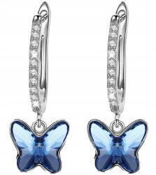  Sellot Fülbevaló 925-ÖS Ezüst Pillangó Kristályok (SEES6888WB)