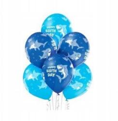 Belbal Szülinapi Balon Szett Cápás 6 Db 30 CM Ideális Bulikra
