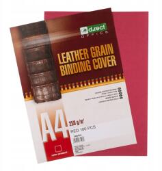 D. rect A4-es Borvörös Bőrszerű Textúrált Hátlap 100 lap (008704)