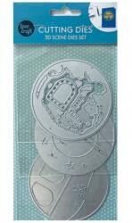 Avec Vágó készlet 3D sablon 3 db-os jelenet Vasút híd Vágó vonat (1783)