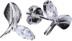 Lovrin Ezüst fülbevaló 925 levél cirkóniákkal 0, 96g stift divatos minta ajándék (Lovrin 46321)