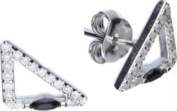 Lovrin Ezüst 925 háromszög fülbevaló cirkóniával 0, 86g női ajándék stekkeres (Lovrin 46245)