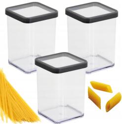 Rotho 3 Darabos Rotho Tészta- És Liszttartó Szett, 1 Literes, Grafit Színű, Loft (5906574623223)