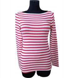 GAP Női Hosszú Ujjú Póló Kényelmes, Piros-Fehér Csíkos XS-es Méret (UB000571)