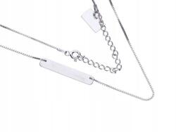 Lovrin 925-ös ezüst nyaklánc téglalap alakú medállal, divatos női modell (Lovrin 64431)