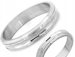 Lovrin Modern Ezüst Gyűrű 925, mart mintával a sín teljes kerületén, fényes