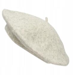  Női gyapjú francia téli sapka antennával, klasszikus, elegáns őszi (Wełniany beret damski francuski z antenką)