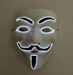  Fehér fényű Led maszk Anonim Hacker V (6956116798789)