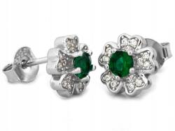 Lovrin Ezüst fülbevaló 925 virág cirkónia kövekkel, 1.98g súlyú, stekkeres (62119367)