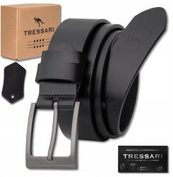 Tressari Öv 115 cm bőr férfi fekete Tressari farmerhez természetes bőr 100% (TRESSARI Elegancki męski pasek spodni 115 cm)
