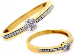 Lovrin Arany gyűrű 585 díszes briliánsokkal 0.15 ct r14 ajándékba, divatos (Lovrin)