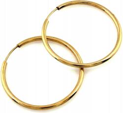 Lovrin Ezüst fülbevaló 925 klasszikus karika aranyozott 30 mm divatos