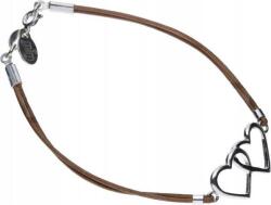 Lovrin 925-ös ezüst karkötő szív alakú díszekkel, divatos medálokkal 2, 38 (Lovrin 53683)