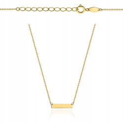 Lovrin Arany nyaklánc 585-ös finomságú, 0, 89g súlyú, téglalap alakú medállal, 39+3cm-es divatos celeblánc (58718934)