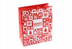  TL3 Karácsonyi ajándéktasak 23x19x10cm Merry Christmas