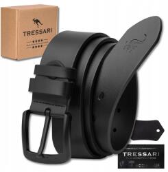 Tressari Klasszikus fekete férfi bőröv Öv , 100% természetes bőr Tressari (TRESSARI 125 cm męski pasek do jeansów spodni)