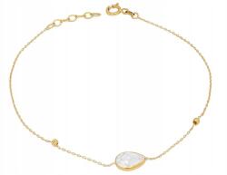 Lovrin Arany karkötő 585 fehér könnycsepp medállal, két golyóval, ajándékba, 14 karátos (64285760)